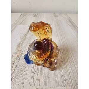 Kalifano Crystal carving snake‎ ball wisdom intuition figurine statue Cobra